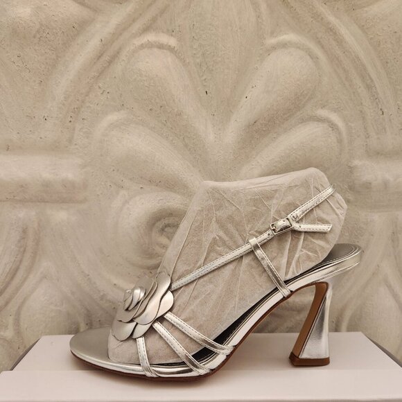 Marc Fisher "Hallan" Silver Heeled Sandals. NIB. Size Various - Picture 2 of 10